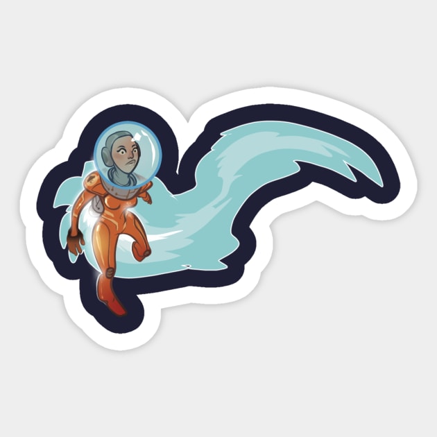 Latin American cosmonaut Sticker by santaplix 